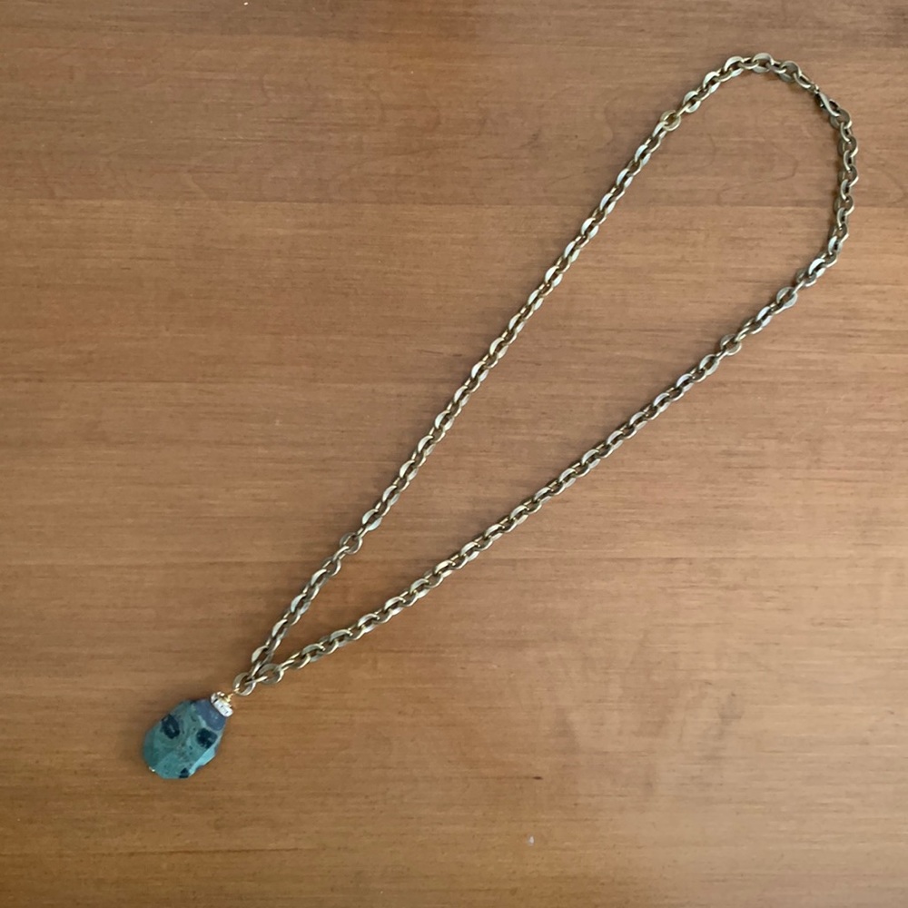 Green stone necklace